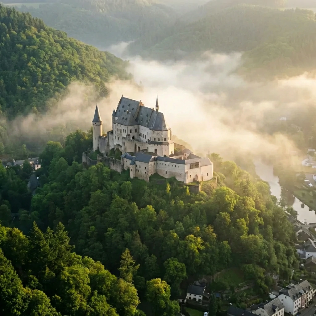 Panoramic view of Vianden Castle