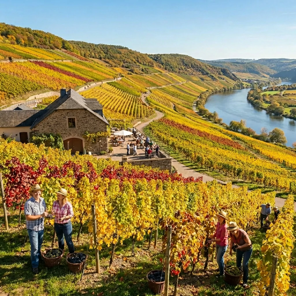 Scenic vineyards of the Moselle region